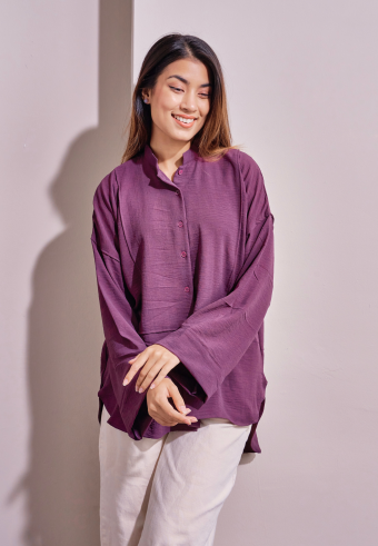 Aster blouse in grape